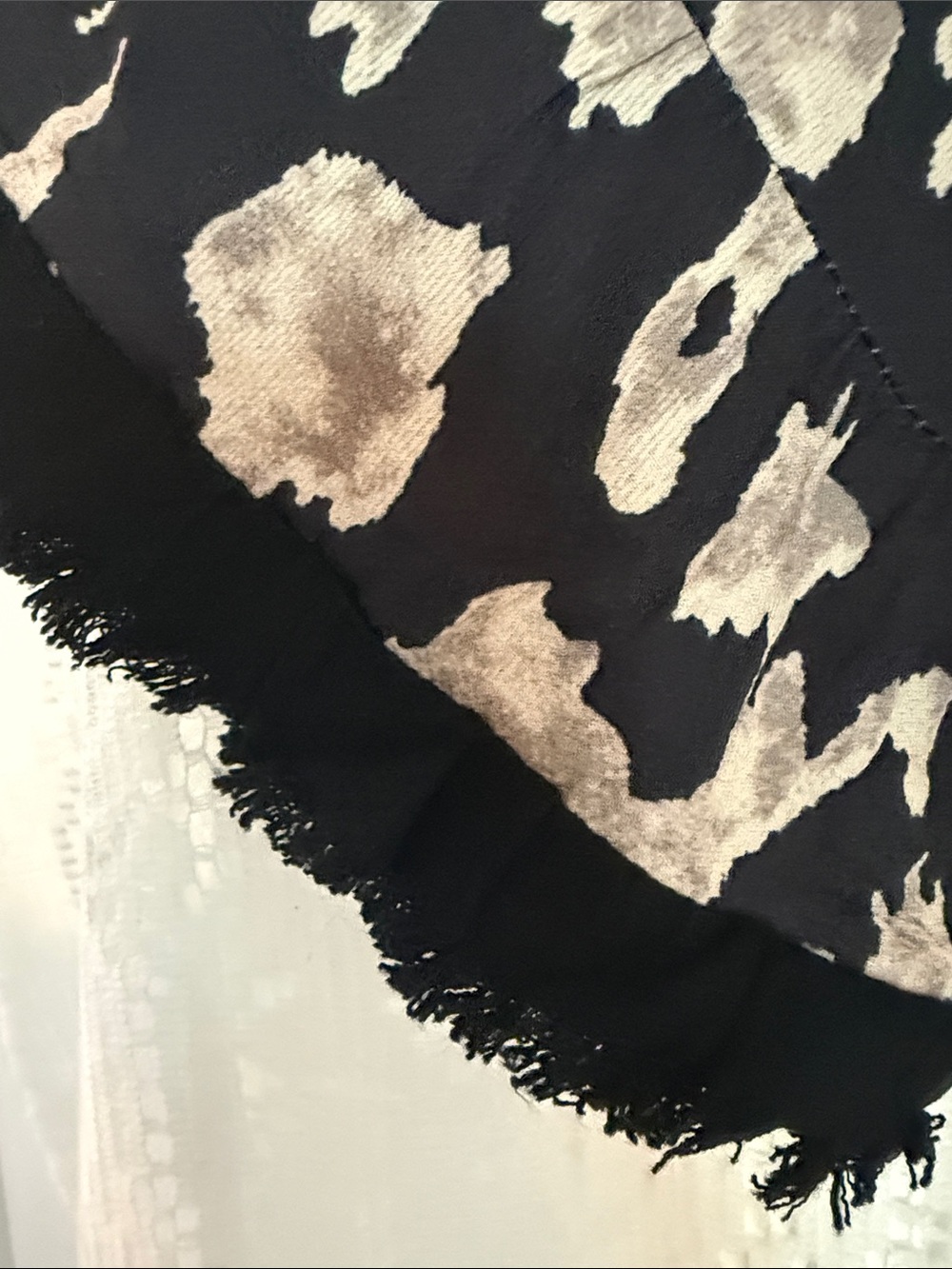 Umgee Black & Taupe Abstract Tie-Waist Mini Dress | NWT | Size M - Picture 6 of 7